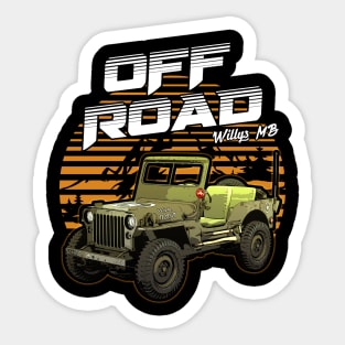 Willys MB jeep car offroad name Sticker